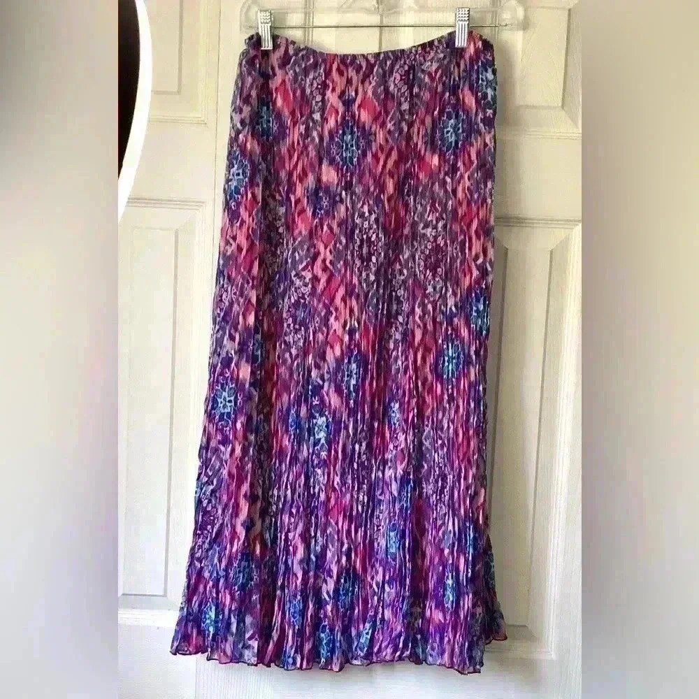 Ruby Rd Multi Colored Boho Maxi Skirt Size 4P - Picture 4 of 10